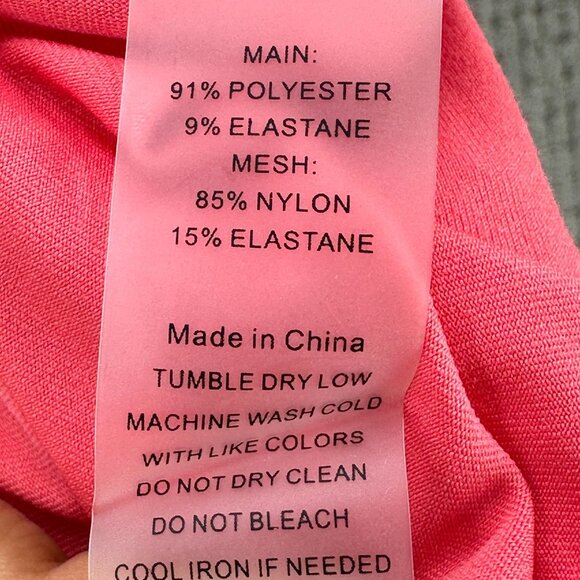 Calme By Johnny Was Tank Top Womens Size S Coral Sleeveless Racerback Mesh - Picture 7 of 7